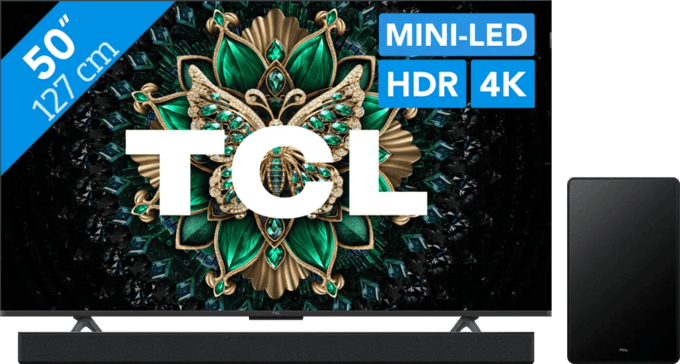 TCL 50" QD Mini-led C61K (2025) + TCL Q65H