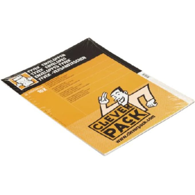 Envelop CleverPack Tyvek E4 305x394mm zelfklevend wit pak à 10 stuks