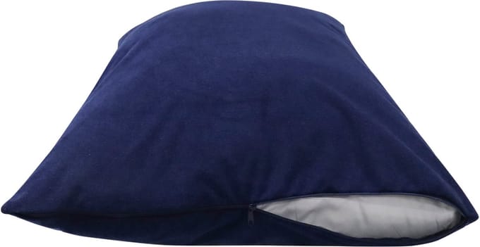 Mammoet Molton Kussensloop Willow 60 x 70 cm - waterafstotende coating - 45% katoen & 55% polyester - blauw