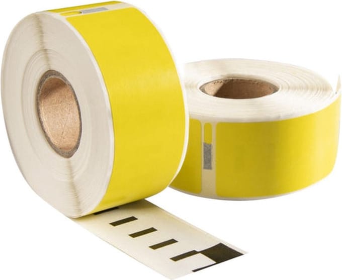 Dymo 99010 Geel compatible labels - 89 mm x 28 mm - 260 etiketten - Permanent