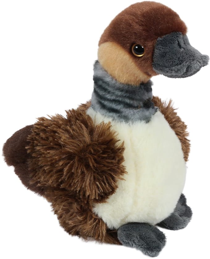 PIA Soft Toys - Pluche Knuffeldier - Eend - bruin - 20 cm