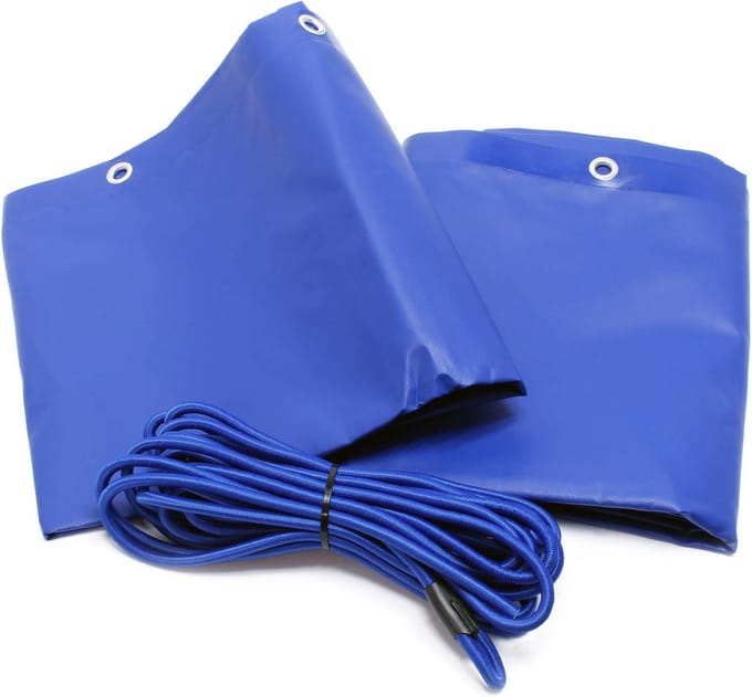 Waterdichte Trailerzeil 207 x 114 cm Blauw met Spanelastiek voor Transport en Opslag