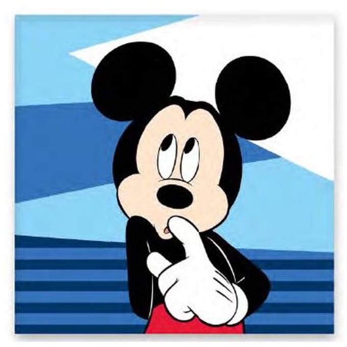 Disney Mickey Shy handdoek, gezichtshanddoek, handdoek 30x30cm