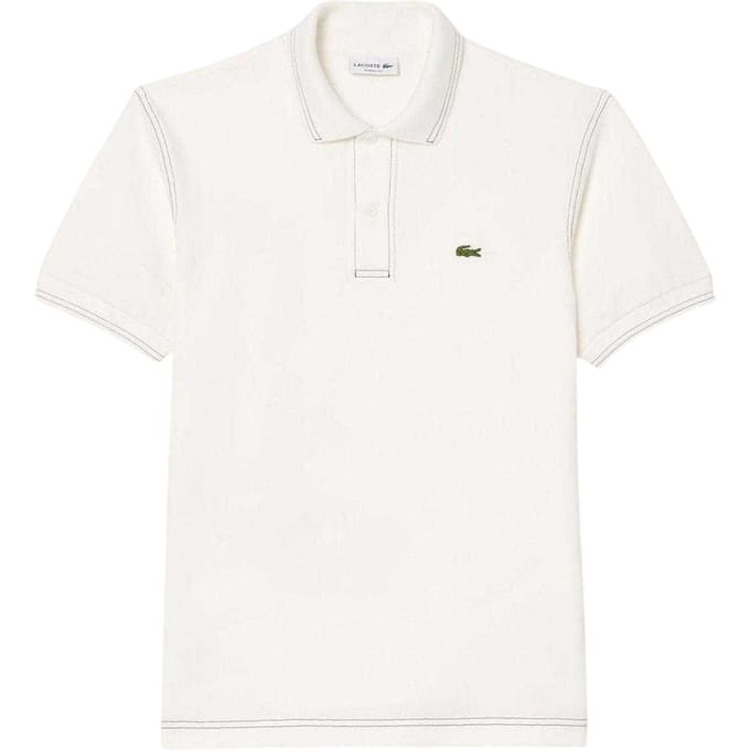 Lacoste Heren L.12.12 Piqué Heavy Classic poloshirt (Wit)
