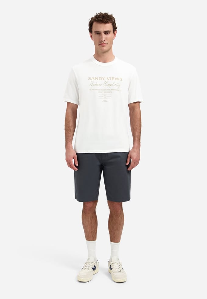 T-shirt met ronde hals en korte mouwen met print