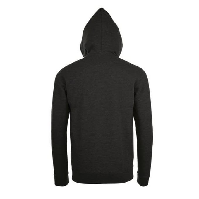 SOLS Herenstenen Ritssluiting in de vorm van een gewone Hoodie (Houtskool mergel)
