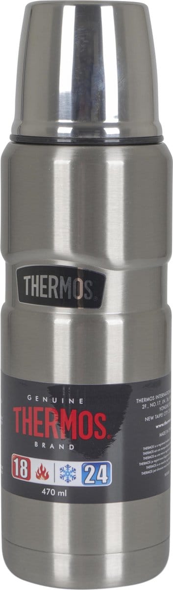 Thermos King thermosfles - 0,47 liter - Zilverkleurig
