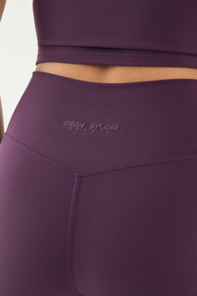 Dames DSGN Studio Ultra Sculpt Wrap Taille Legging | Aubergine | Maat: XL