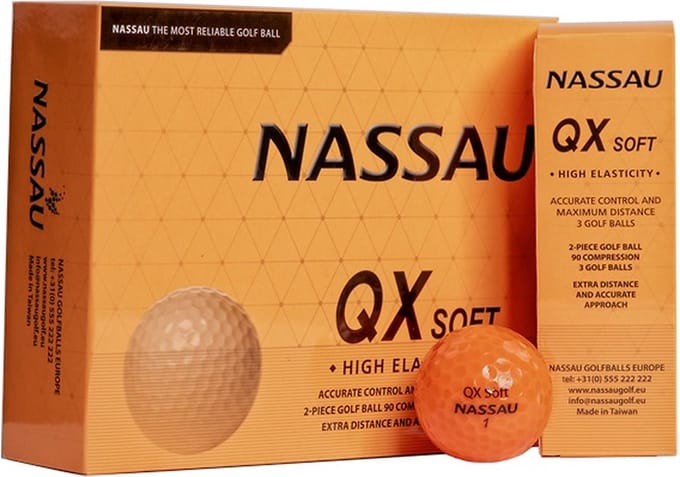 Nassau QX Soft - Golfballen - 12 stuks - Oranje