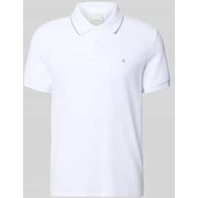 poloshirt met gestikt logo van puur katoen