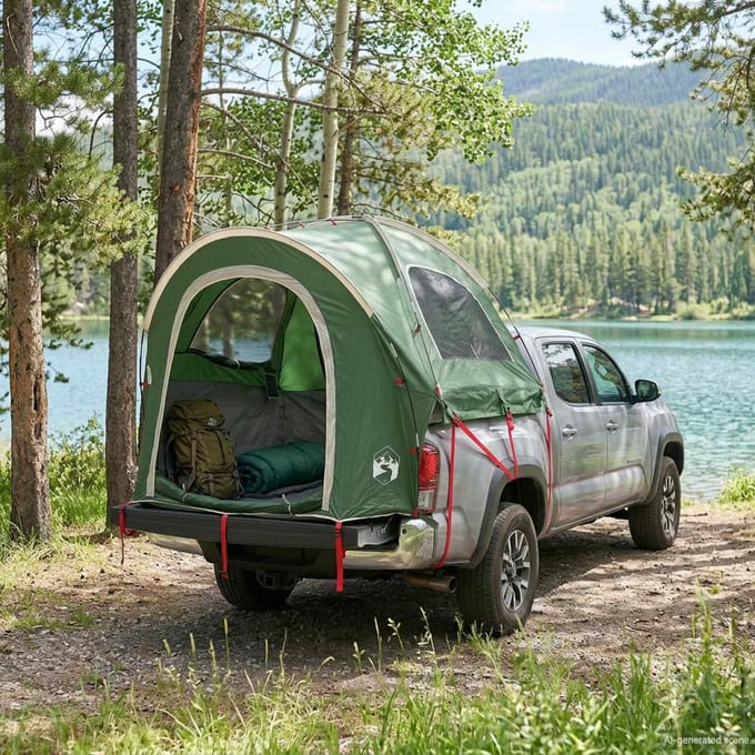 vidaXL - Auto - Tent - Groen - 2-persoons - Polyester - en - Staal