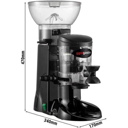 GGM Gastro Kaffeemühle - 1kg - 77dB - Mit Dosierer - Schwarz