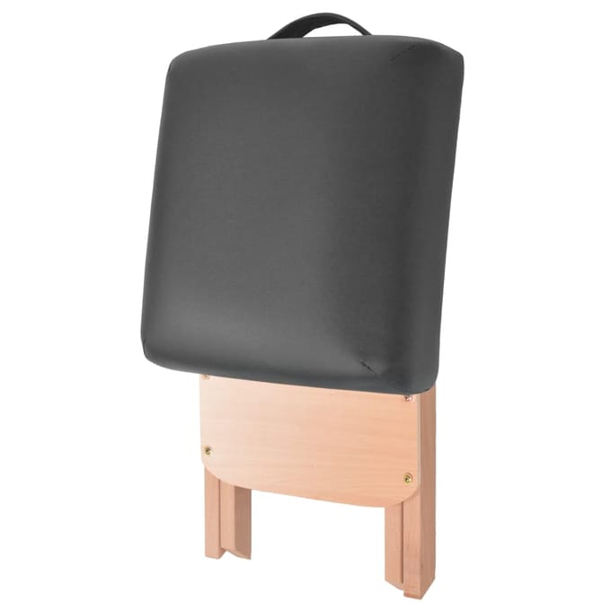 vidaXL - Massagekruk - met - 12 - cm - dikke - zitting - inklapbaar - zwart