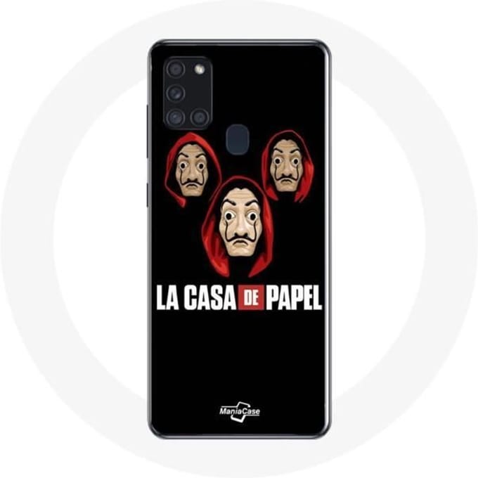 Samsung Galaxy A21S hoesje La casa de papel Masker en logo