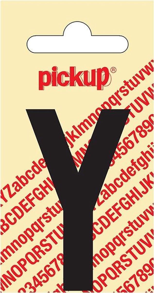 Pickup plakletter Nobel 60 mm zwart Y - 31002060Y