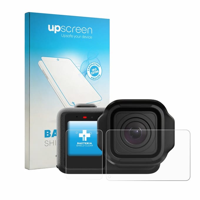 upscreen - Screenprotector voor GoPro Mission 1 Pro - Folie Beschermfolie transparant antibacterieel