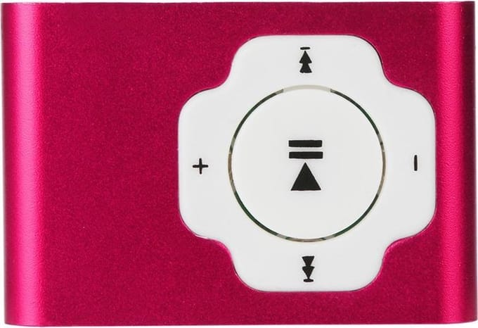 Mini mp3 speler | inclusief usb data kabel | geschikt voor micro sd-kaart (exclusief) | roze