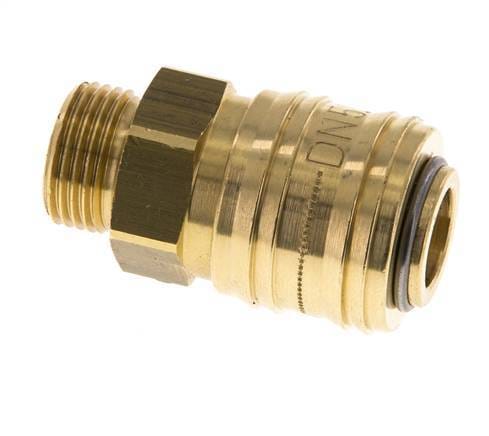 Messing DN 5.5 (Orion) Luchtkoppeling Snelkoppeling G 3/8 inch Buitendraad