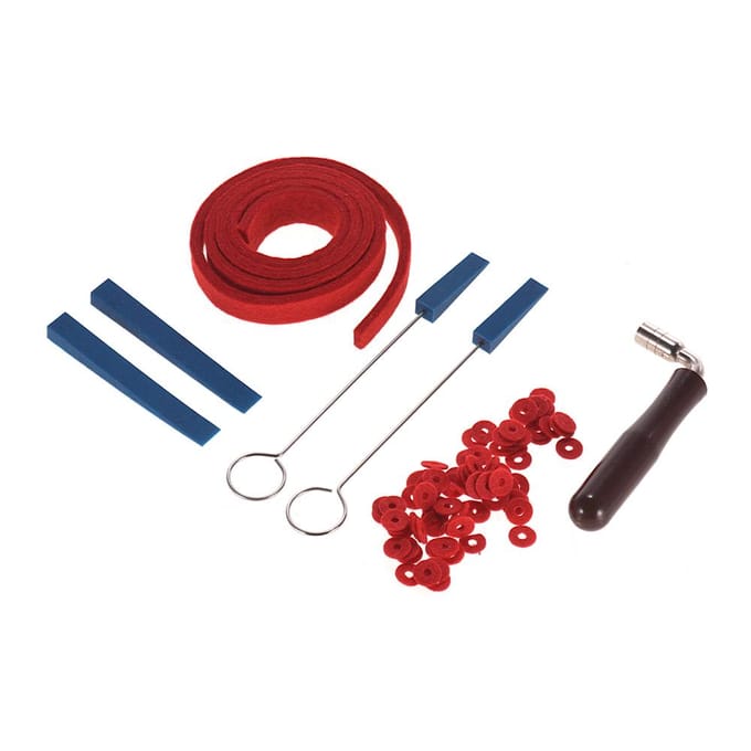 Professionele pianotunerkit Tuningtoolset Moersleutel Hamer Rubber dempt rood vilt Temperamentstrip rood