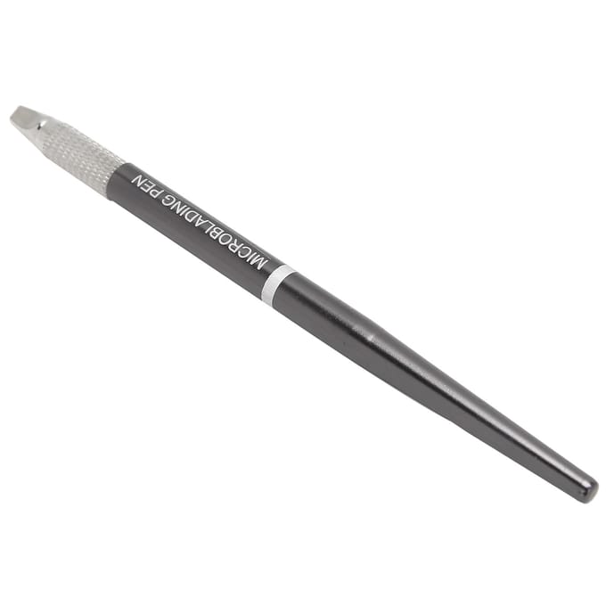 Stylo Microblading Plat Semi-Permanent Sourcils Lèvres Eyeliner Tatouage Stylo Ombreur Outil Manuel gray