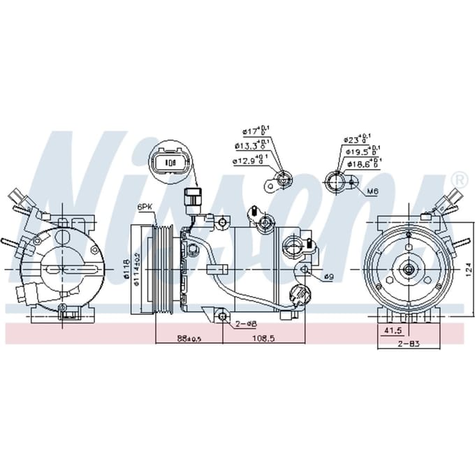Compressor, airconditioner NISSENS 890564