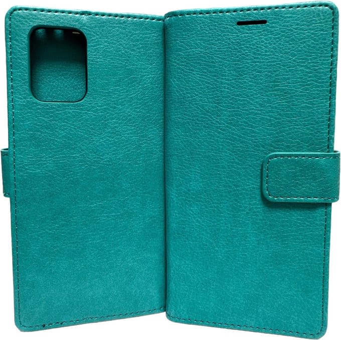 Bookcase Geschikt voor: Samsung Galaxy S10 Lite 2020 - Turquoise - portemonnee hoesje