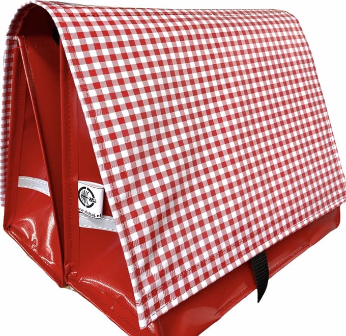 Du Baj  Budget L Pepita Red - Dubbele Fietstas - 45 l - Rood