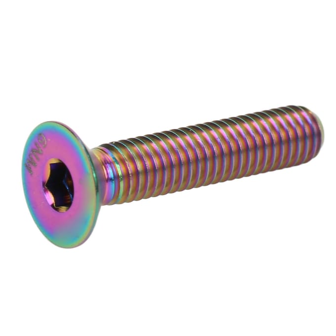 RISK Headset Stuurpen Topkap Bevestigingsbout M6x30mm Fiets Stuurpen Bout Schroef Titanium Legering voor Fietsreparatie zwart