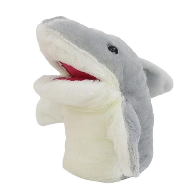 Ouder-Kind Interactieve Dierlijke Haai Handpop Knuffeldieren Hand Handpop Cartoon grijs