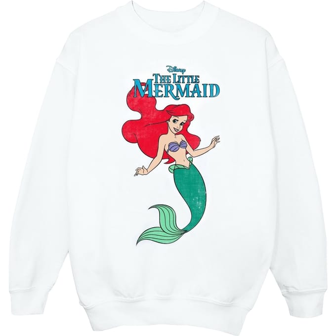 Disney Meisjes De Kleine Zeemeermin Lijn Ariël Sweatshirt (Wit)