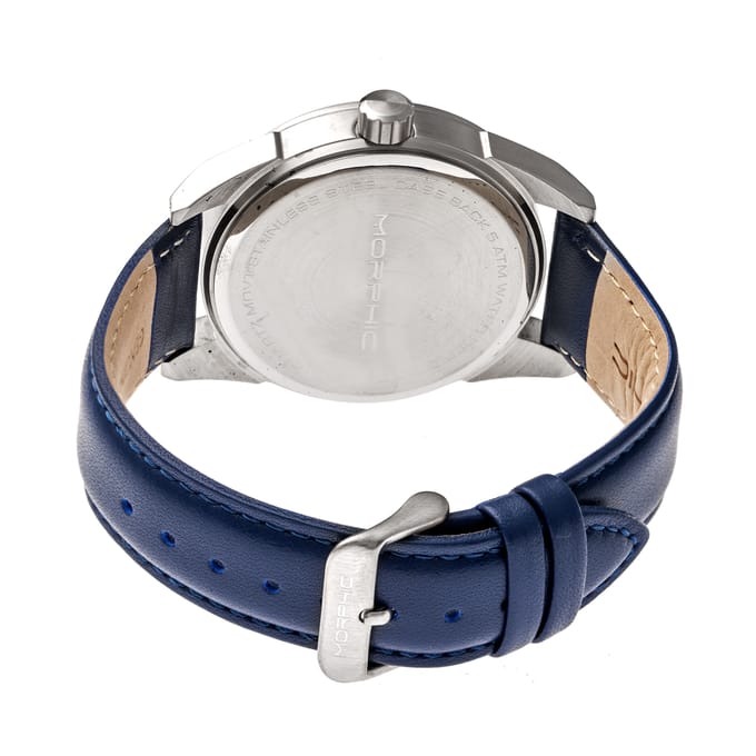 Morphic M63-serie horloge met leren band en datum