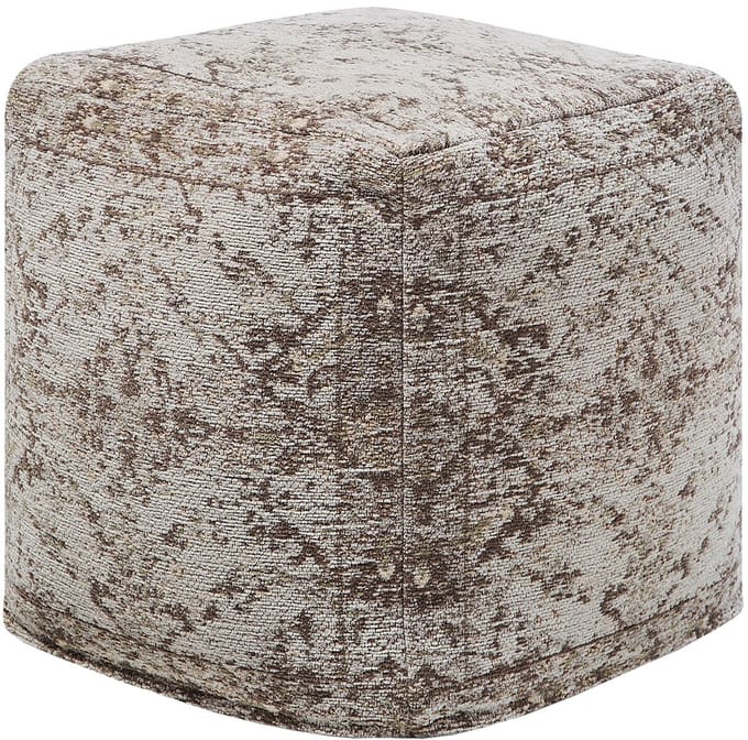 MEERUT - Poef - Taupe - 42 cm - Katoen