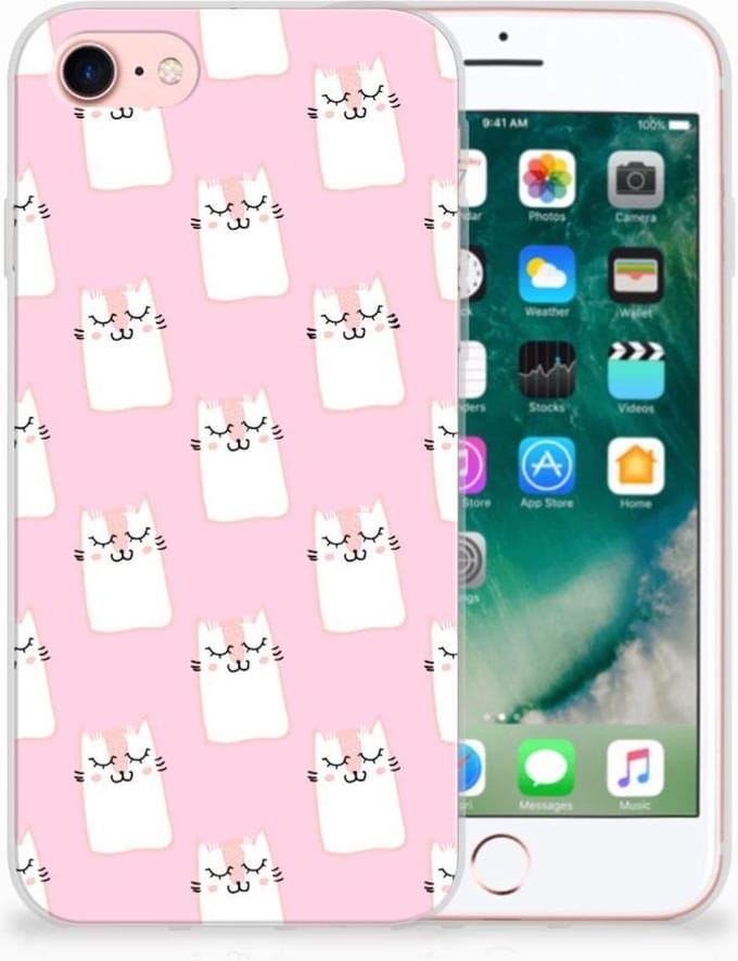 iPhone SE 2022 | SE 2020 | 8 | 7 TPU Hoesje Sleeping Cats