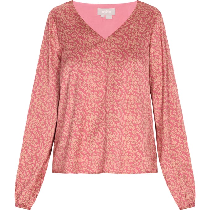 usha Blouse Dames Oud roze beige