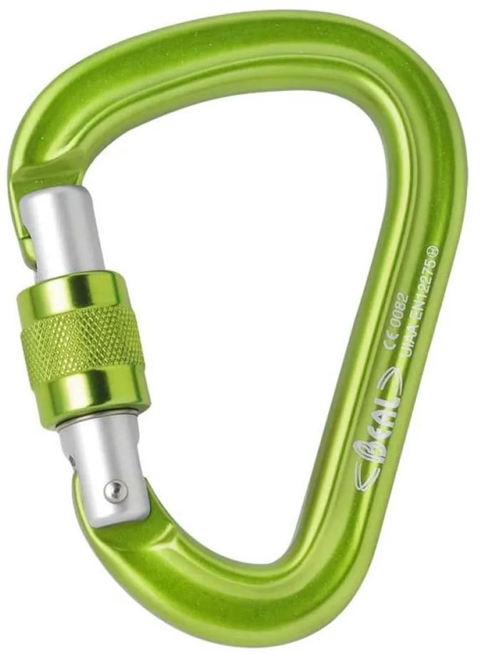 Beal Be Safe Screw Karabijnhaak Groen,Zilver