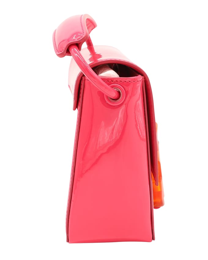 Christopher Kane Crossbodytas met veiligheidsgesp in roze lakleer
