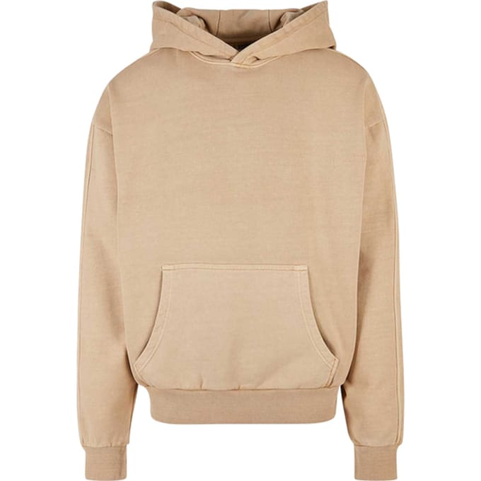 Urban Classics - Heavy Terry Garment Dye Hoodie/trui - S - Beige