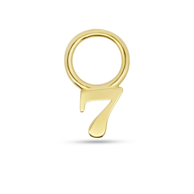 New Bling - 9NBG-O157-7 - 14K geelgoud – Bedel – Nummer 7
