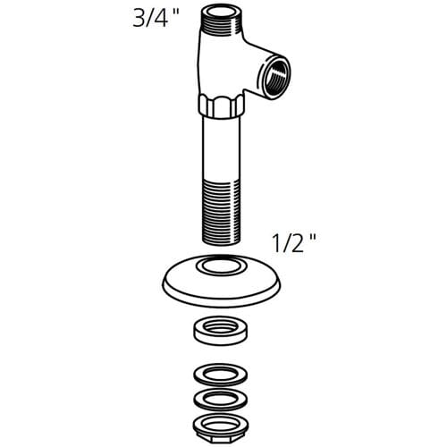 KWC Globe valve with foot Z.503.840