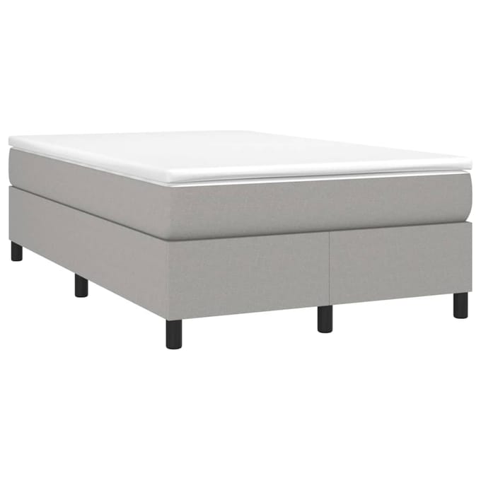 vidaXL - Boxspring - bed - 120x200 - cm - stof - lichtgrijs
