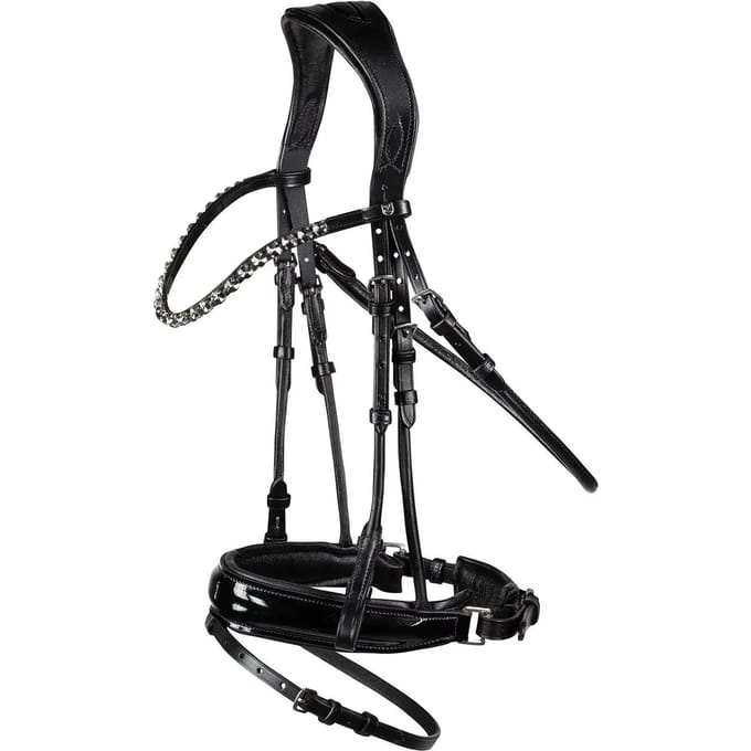 Horze Clermont Anatomisch Hoofdstel, Black, Vollblut