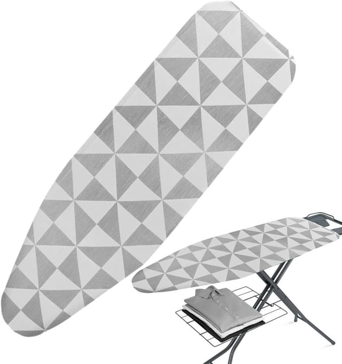 Strijkplankonderlegger - Warmte reflecterend - Efficiënt Strijken - Dikke Viltlaag - 110 x 34 cm - Zilverkleurig