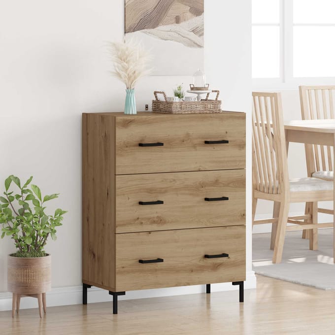 vidaXL Dressoir Artisan Eiken 69,5 x 34 x 90 cm