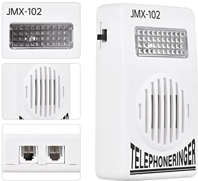 Telefoon Beltoon Versterker met Stroboscoop Licht – Extra Luid & Visueel Signaal