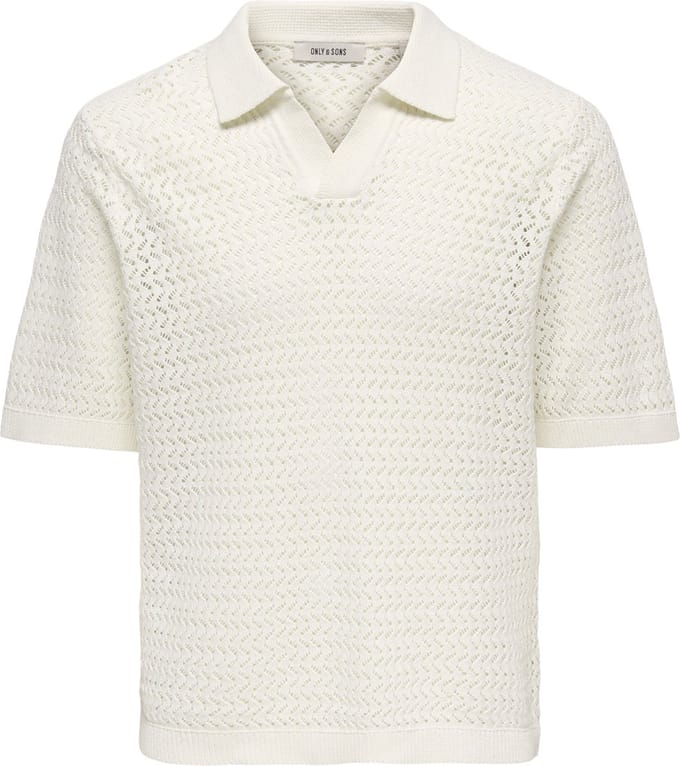 ONLY&SONS - ONSNYLE 5 SS SPLIT POLO KNIT CS - Heren - Gebreide truien