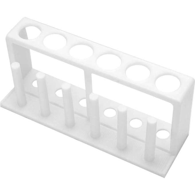6 Gaten 6 Kolommen Plastic Wit Reageerbuisrek Houder Standaard Laboratoriumbenodigdheden white