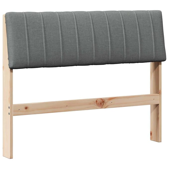 vidaXL Gestoffeerd hoofdbord Donkergrijs 100 cm Massief grenenhout