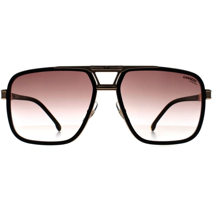 Carrera Aviator Heren Zwart Goud Spiegel op Bourgondisch Gradiënt Carrera 1071/S