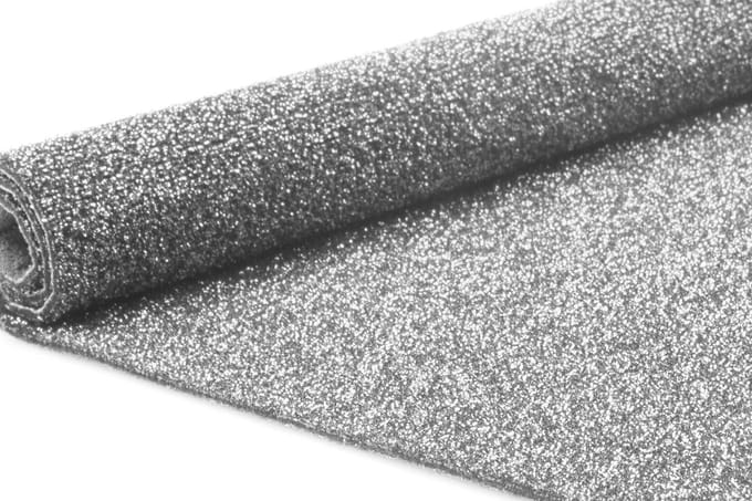 GJ Floors - Exclusieve glitter loper | Zilver - Breedte x Lengte: 2 meter / 5 meter