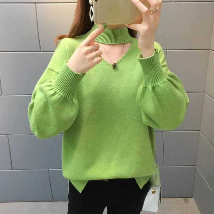 Dikke O-Hals Dames Trui Streetwear Gebreide Pullovers Top Herfst Winter Kersttrui Pull S blue